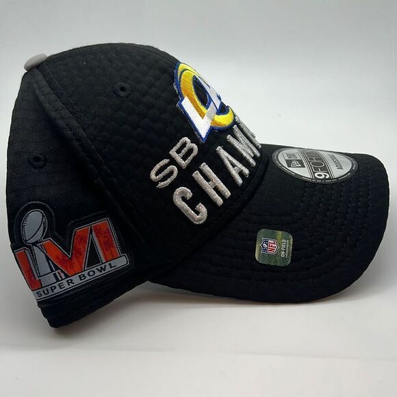 Los Angeles Rams New Era Super Bowl LVI Champions Trophy Collection 9FORTY Snapb - Picture 2 of 5